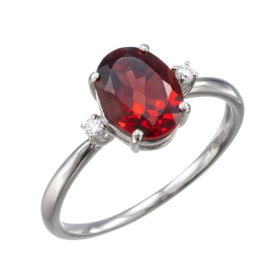 レッドガーネットPT950リング 1.4ctUP