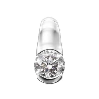 18K ダイヤモンド ハーフベゼルペンダントヘッド 0.5ctUP