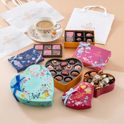 ゴディババレンタインコレクションプレミアムセットカップ&ソーサー付