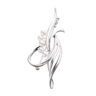 アコヤベビーパール デザインブローチ