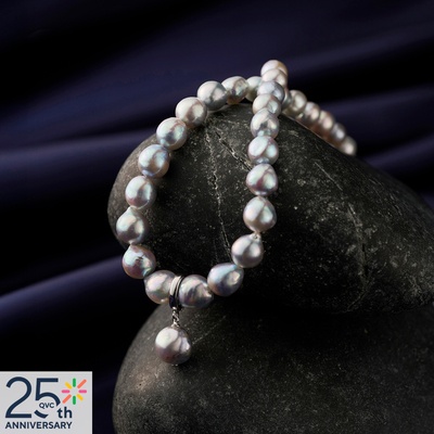  和真珠ネックレス グレー系 ペンダントヘッド付 - 751326