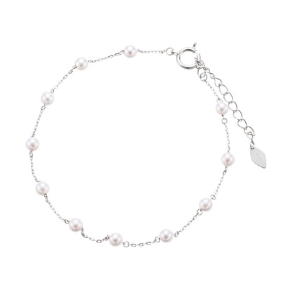  PT850 アコヤベビーパール ステーションブレスレット3mm - 751339