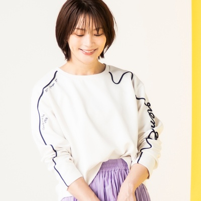 Remite テープ刺繍ニットソープルオーバー