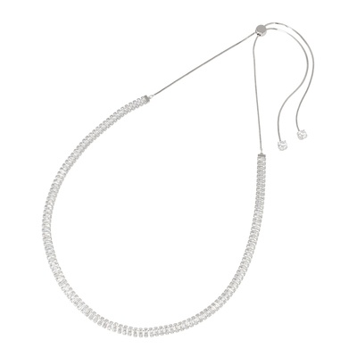  JinkaNezuキュービックジルコニアバゲットカットネックレス - 751445