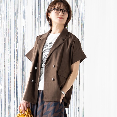  Remite ハーフスリーブダブルブレストジャケット - 751505