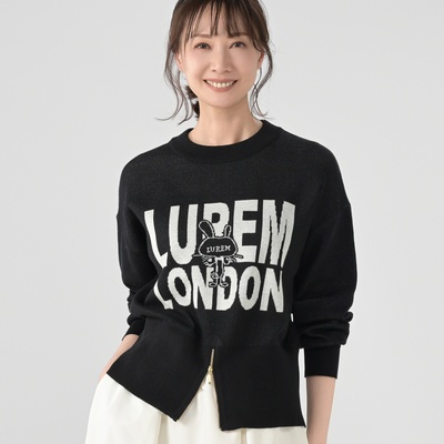 LUREM ロゴジャガードニット