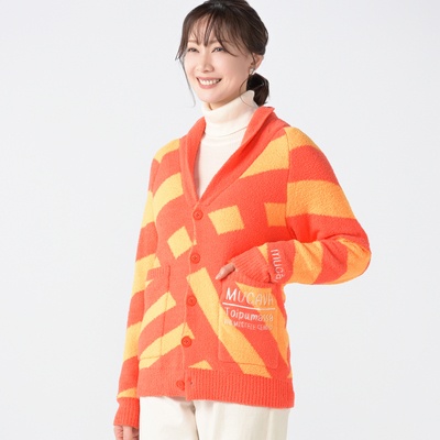 mucava モールニットジャガードショールカーディガン