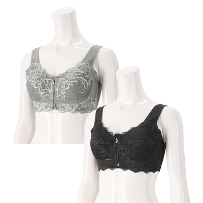 BRNYピース フロントファスナーブラ カラーが選べる2点セット