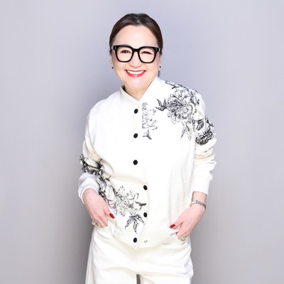  ANNE COQUINE ピオニー&リリー刺繍ブルゾン - 751839