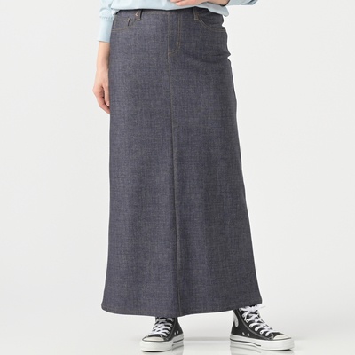  BOBSON SunSister ストレッチニットデニム調ロングスカート - 751841