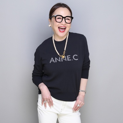  ANNE COQUINE コアスパンヤーンジャカードニットプルオーバー - 751988