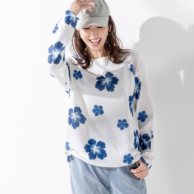 BLUE POOL ROAD フローラルガーデンセーター