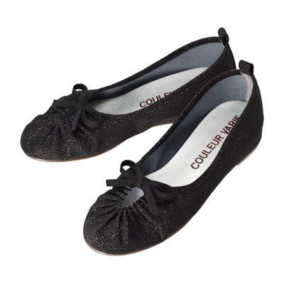 クロールバリエ インヒール ギャザーバレエシューズ