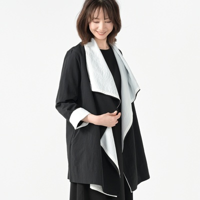 BOUTIQUE JUNKO ワイドカラーレイヤードジャケット