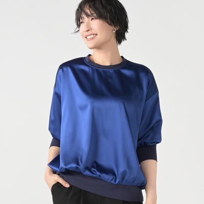 YukaKoshino サテン使いのカットソープルオーバー