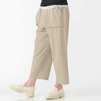  KawaiOkada ベーカー風ポケットワイドパンツ - 752081