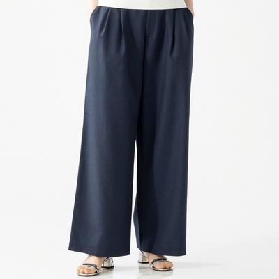 Oh My Tailor 綿麻混2タックワイドパンツ