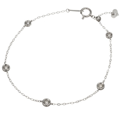 PTダイヤモンド ステーションブレスレット 計0.15ctUP