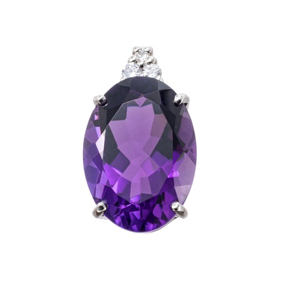 アメシストPT950ペンダントヘッド5.0ctUP