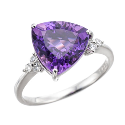 アメシストPT950リング3.0ctUP