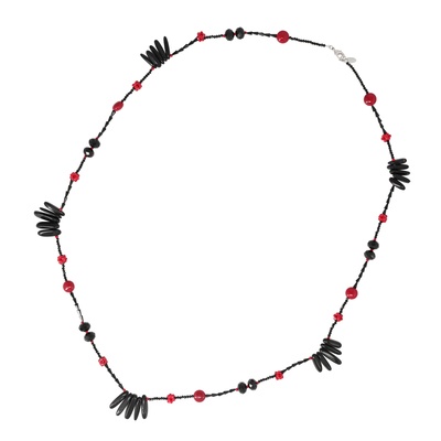 TarTar ブラック&レッドデザインネックレス[アレイナ]