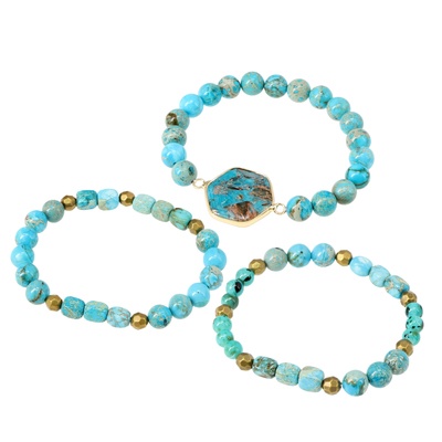 TarTar ターコイズカラーブレスレットセット[アデラ]