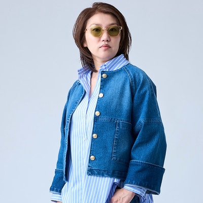 BELLE BOUDOIR ノーカラー袖口ゆったりジャケット