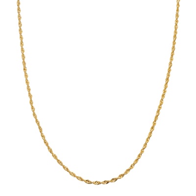 マエストロ 18KYG ホローシャイニーロープチェーンネックレス