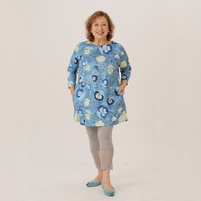 Makana na Kathy パンジーファームプリントチュニック