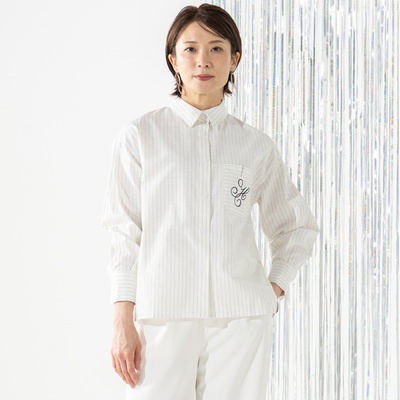  day to day 刺繍ポケットストライプシャツジャケット - 752817