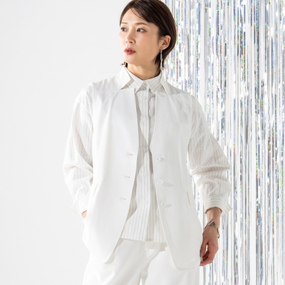  day to day 刻み衿のショートジレ - 752818