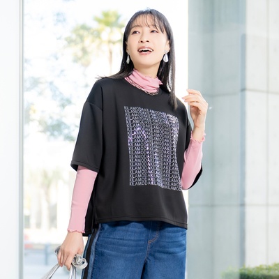 KILA MODA キラキラメッセージプルオーバー
