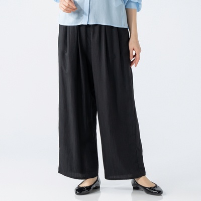 CARRIERE ウエストタックギャザーワイドパンツ