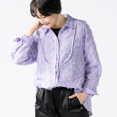 calma カットジャガード 大人のワンランクUPシャツ