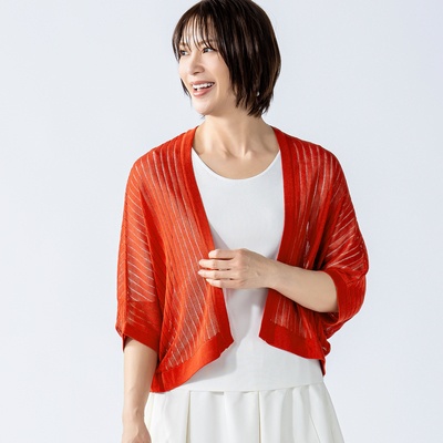 Coeur sucre エアリー針抜きドルマンカーディガン