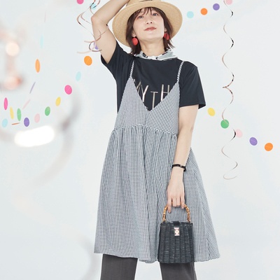 Coeur sucre おしゃれに体型カバーキャミチュニック