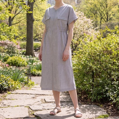  Provador 麻調サラサラ 2WAY ZIPワンピース - 753254