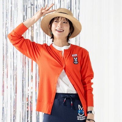 GRC エーズラビットコラボワッペン付カーディガン