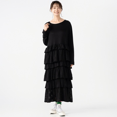  PERSONS カットソーラッフルワンピース - 753419