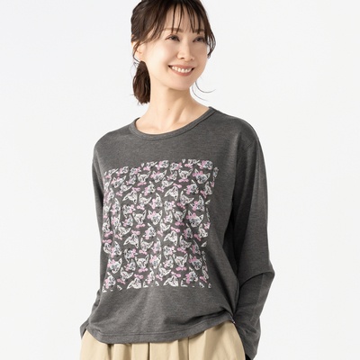  PERSONS リボンタイキャット刺繍Tシャツ - 753420