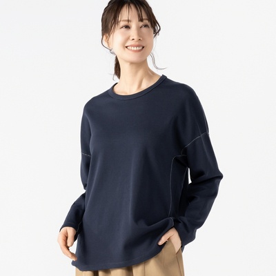 PERSONS ガーゼタッチリバーシブルTシャツ