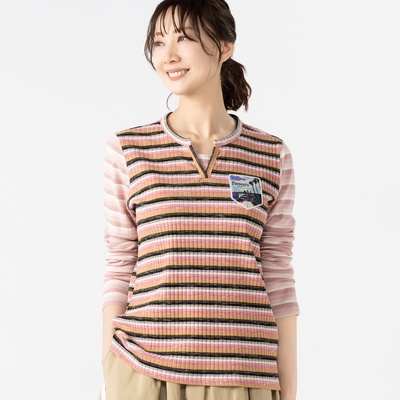  PERSONS テレコミックスボーダーTシャツ - 753433