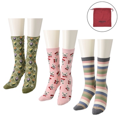 PERSONS ソックス巾着入り3足セット