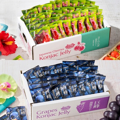  国産果汁を使ったこんにゃくゼリー選べる2個 - 753619