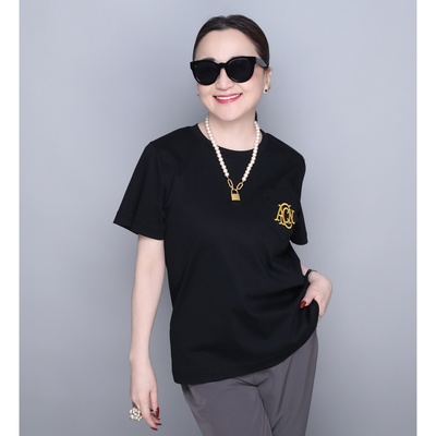 ANNE COQUINE 接触冷感シルケットスムースTシャツ