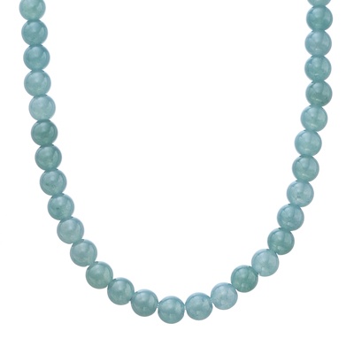 セージグリーン翡翠 ネックレス 計110ctUP