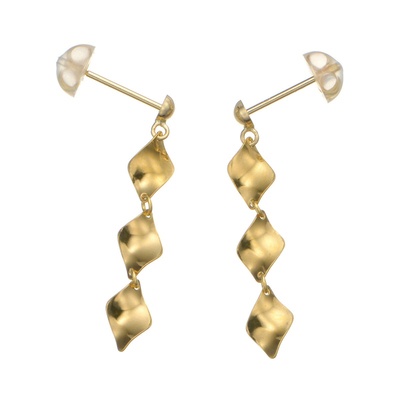  マエストロ 純金/18K リーフデザイン イヤリング/ピアス - 754256