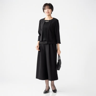 REGINAPORTE洗える前開きブラウス&キュロットパンツ