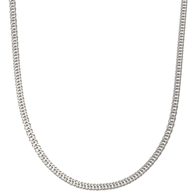 マエストロ 純プラチナ ダブル喜平 フラットカットチェーンネックレス