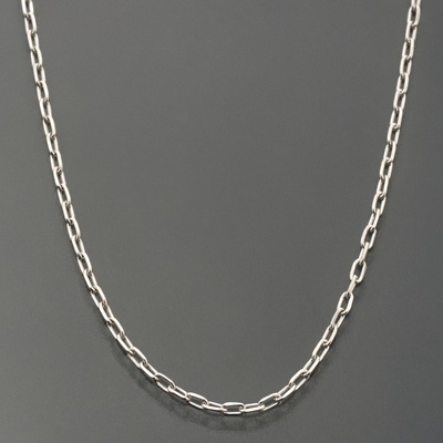 PT950 カットアズキチェーンネックレス 45cm [L]